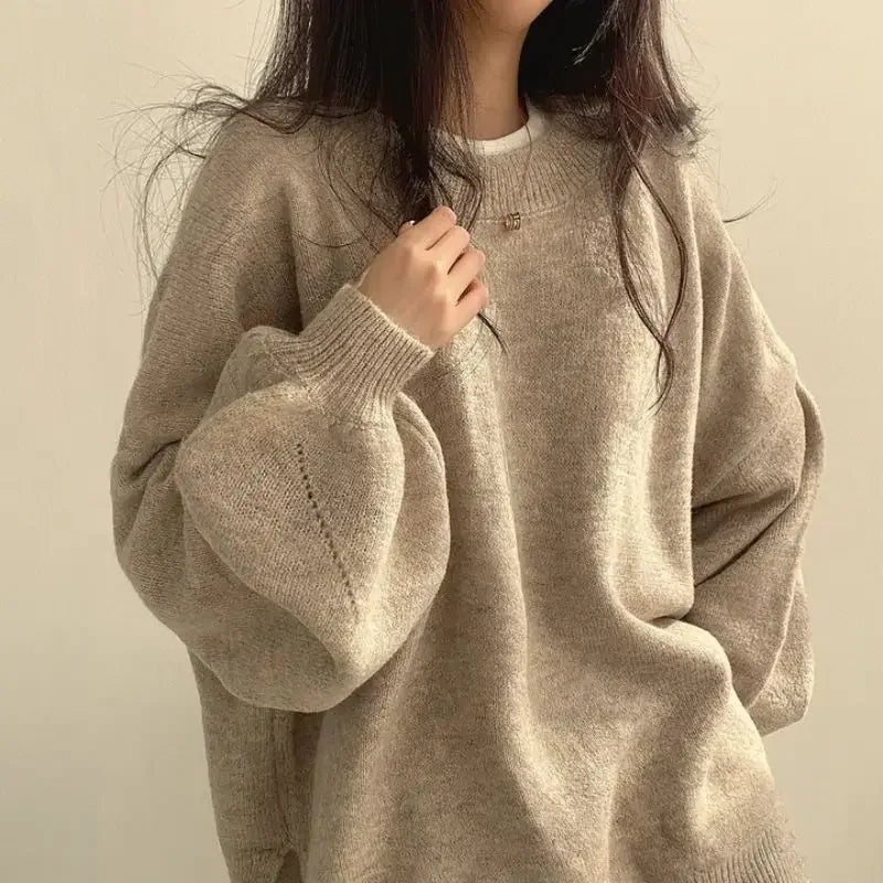 Cozy Womens Crew Neck Pullover 